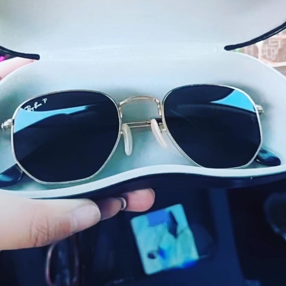 **SOLD**HEXAGONAL TITANIUM RayBans Sunglasses